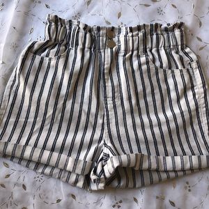 High Waisted Cotton Shorts